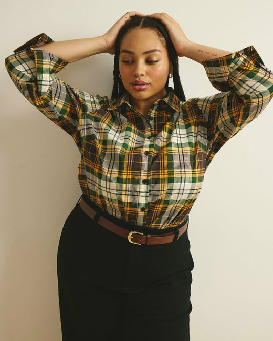 Henning x US Madison Shirt - Brown Plaid | Universal Standard