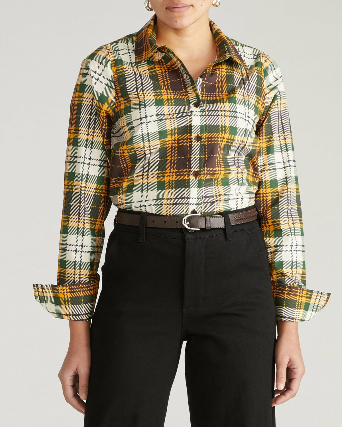 Henning x US Madison Shirt - Brown Plaid | Universal Standard