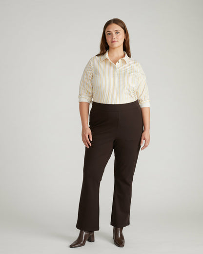 Elbe Stretch Poplin Shirt Classic Fit - Yellow Multi Stripe | Universal Standard
