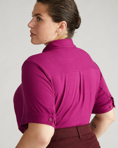 Chelsea Liquid Jersey Short Sleeve Shirt - Rothko Purple | Universal Standard