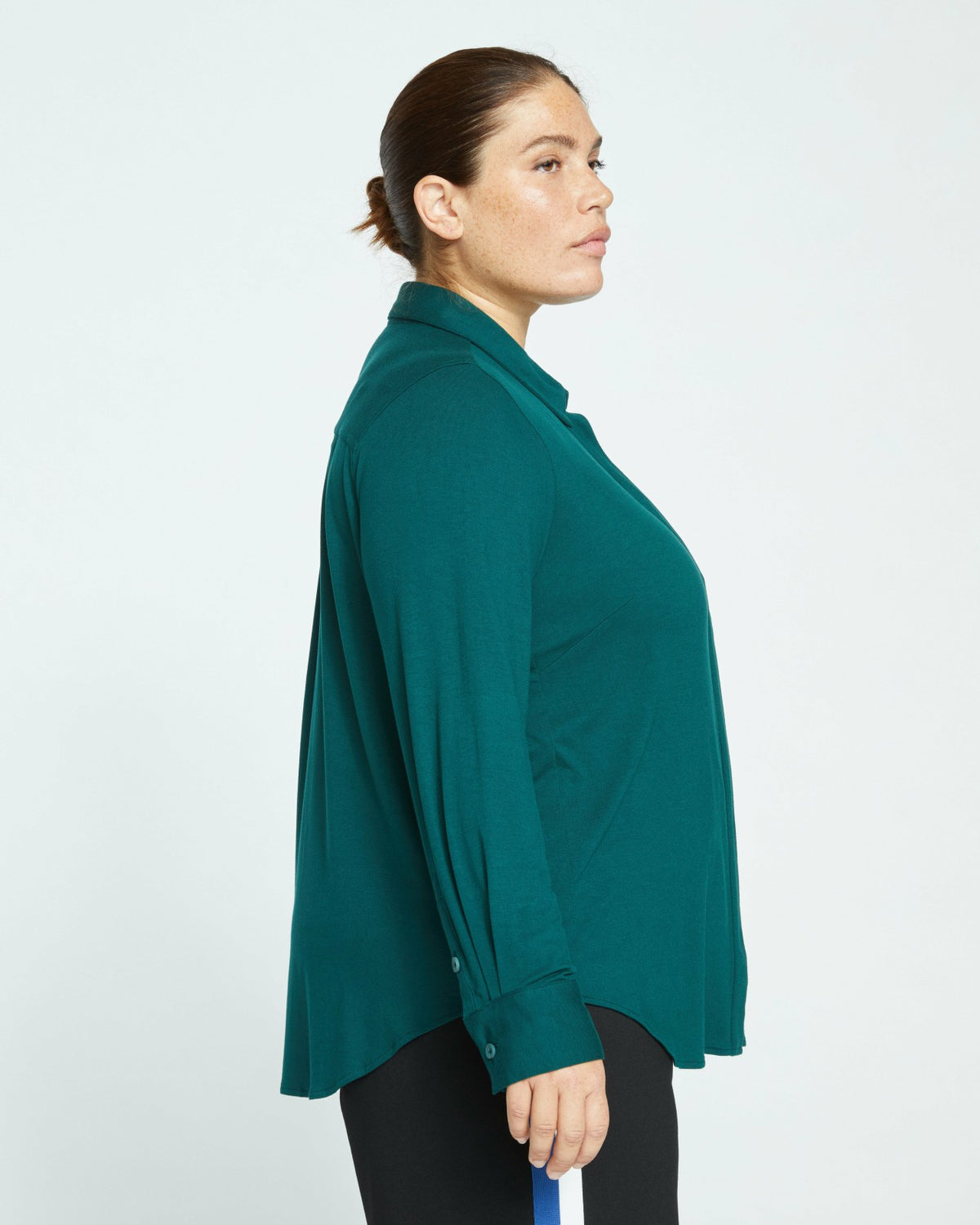 Elbe Liquid Jersey Shirt Classic Fit - Forest Green | Universal Standard