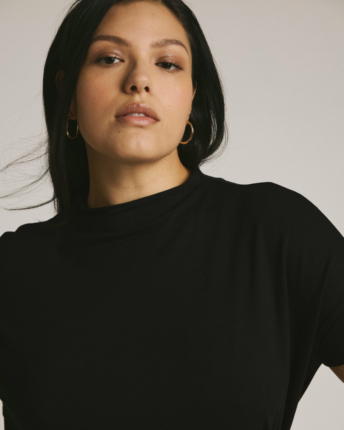 Petra Liquid Jersey Top - Black | Universal Standard