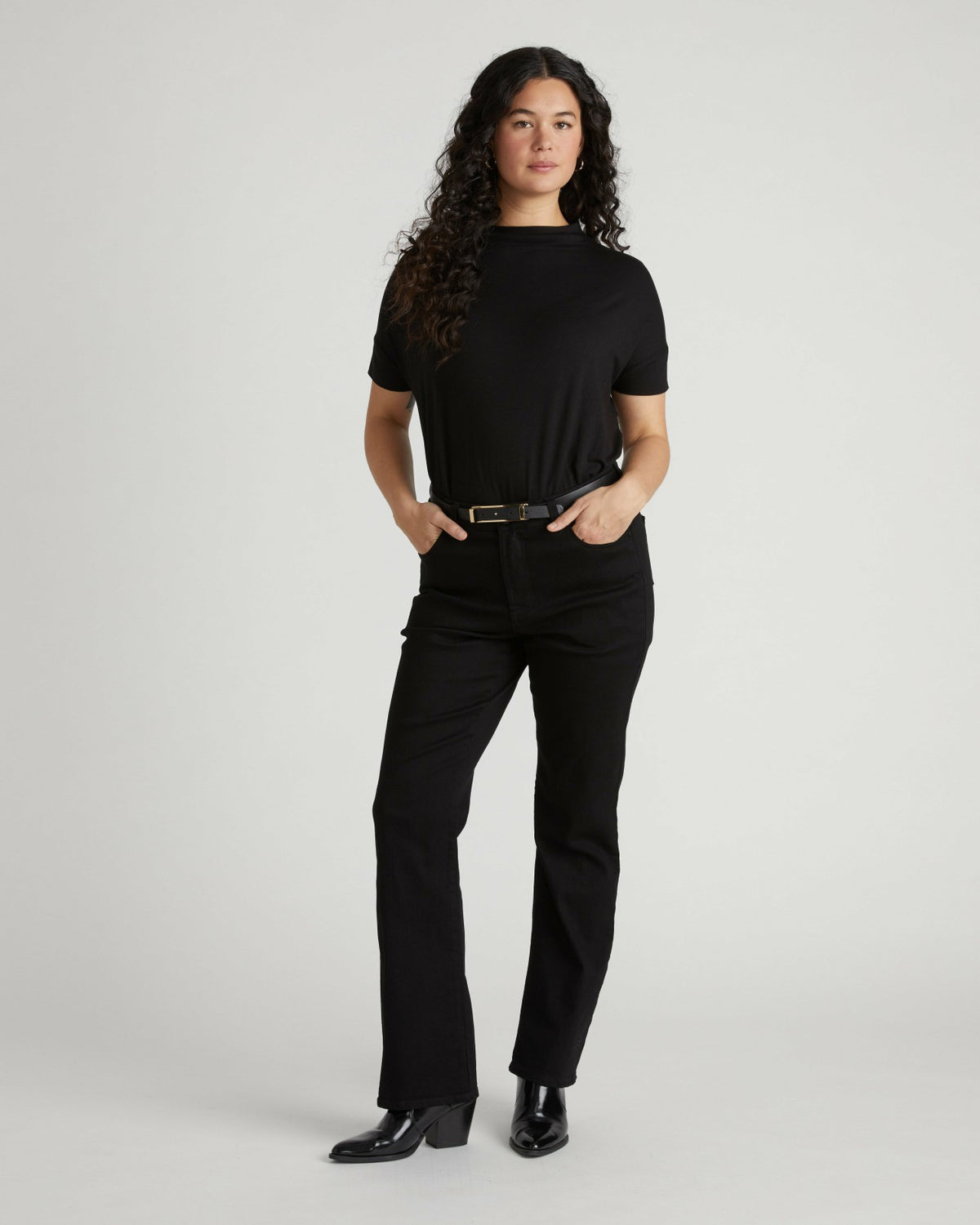 Petra Liquid Jersey Top - Black | Universal Standard