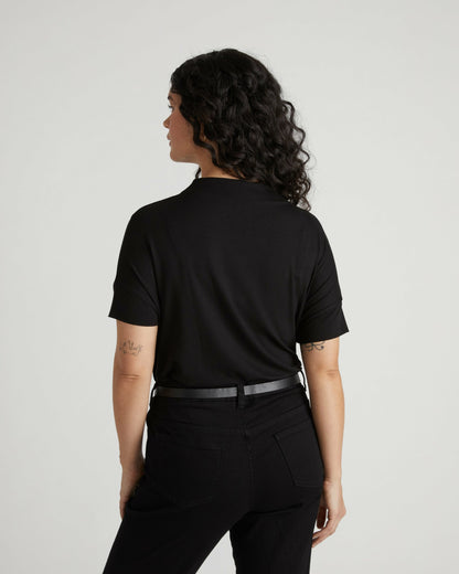 Petra Liquid Jersey Top - Black | Universal Standard
