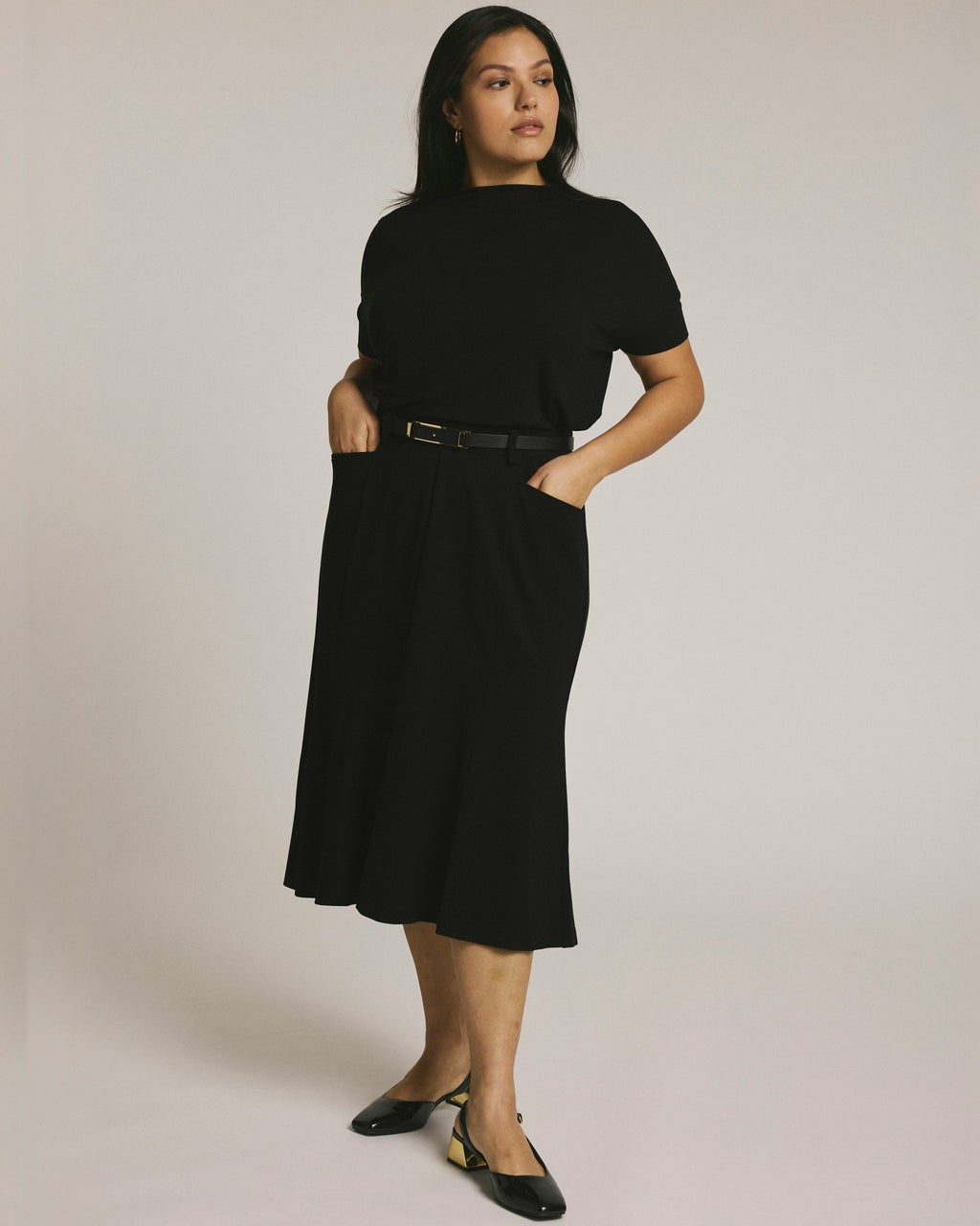 Petra Liquid Jersey Top - Black | Universal Standard