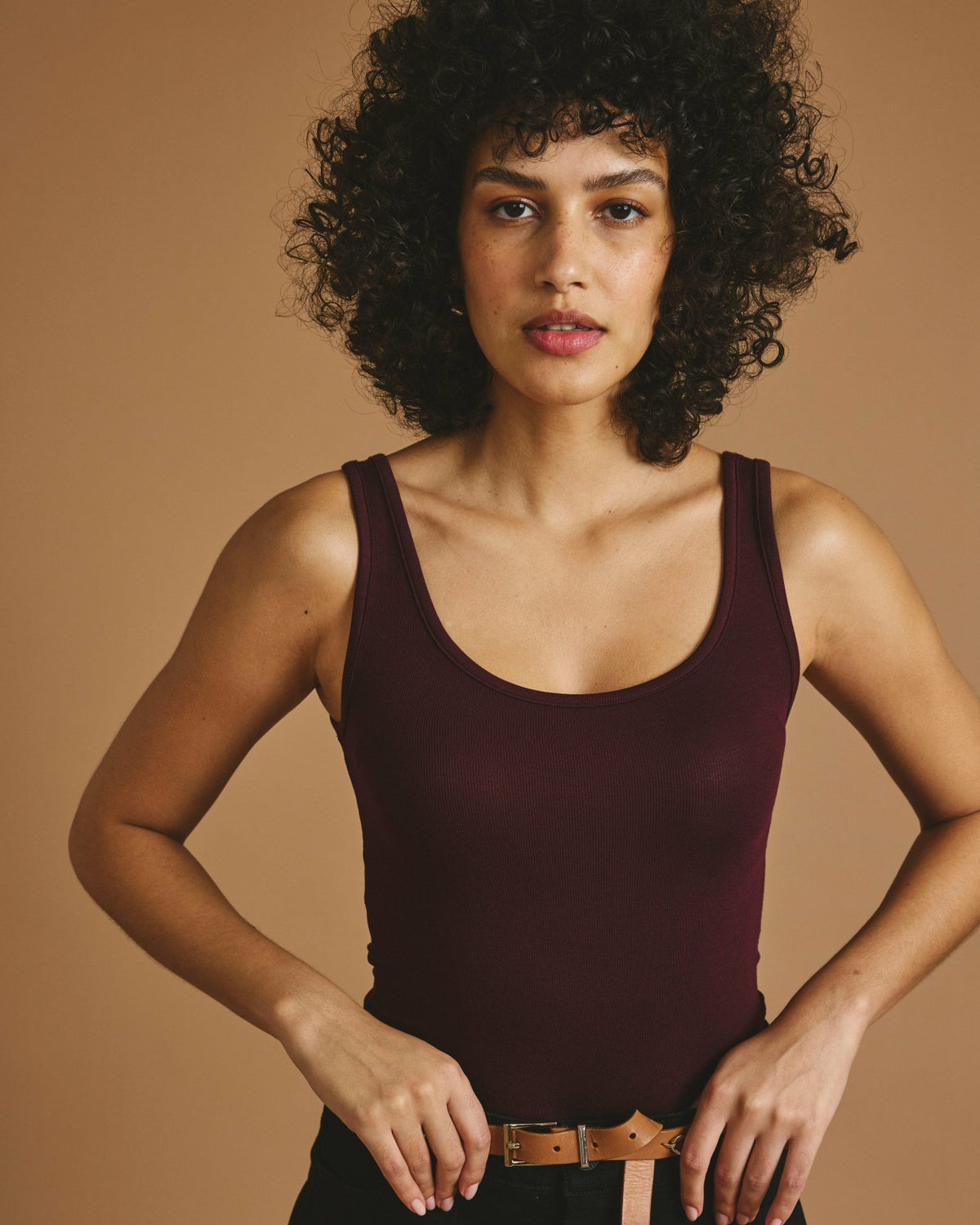 Cloud Rib Tank - Black Cherry | Universal Standard