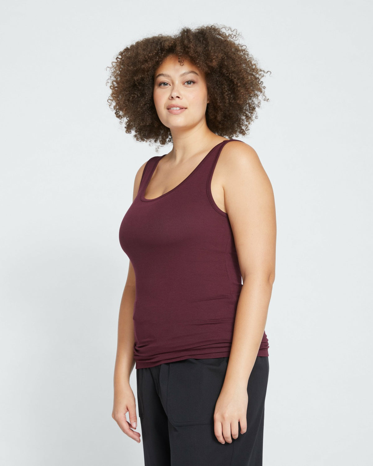 Cloud Rib Tank - Black Cherry | Universal Standard