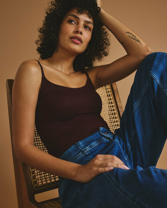 Cloud Rib Camisole - Black Cherry | Universal Standard
