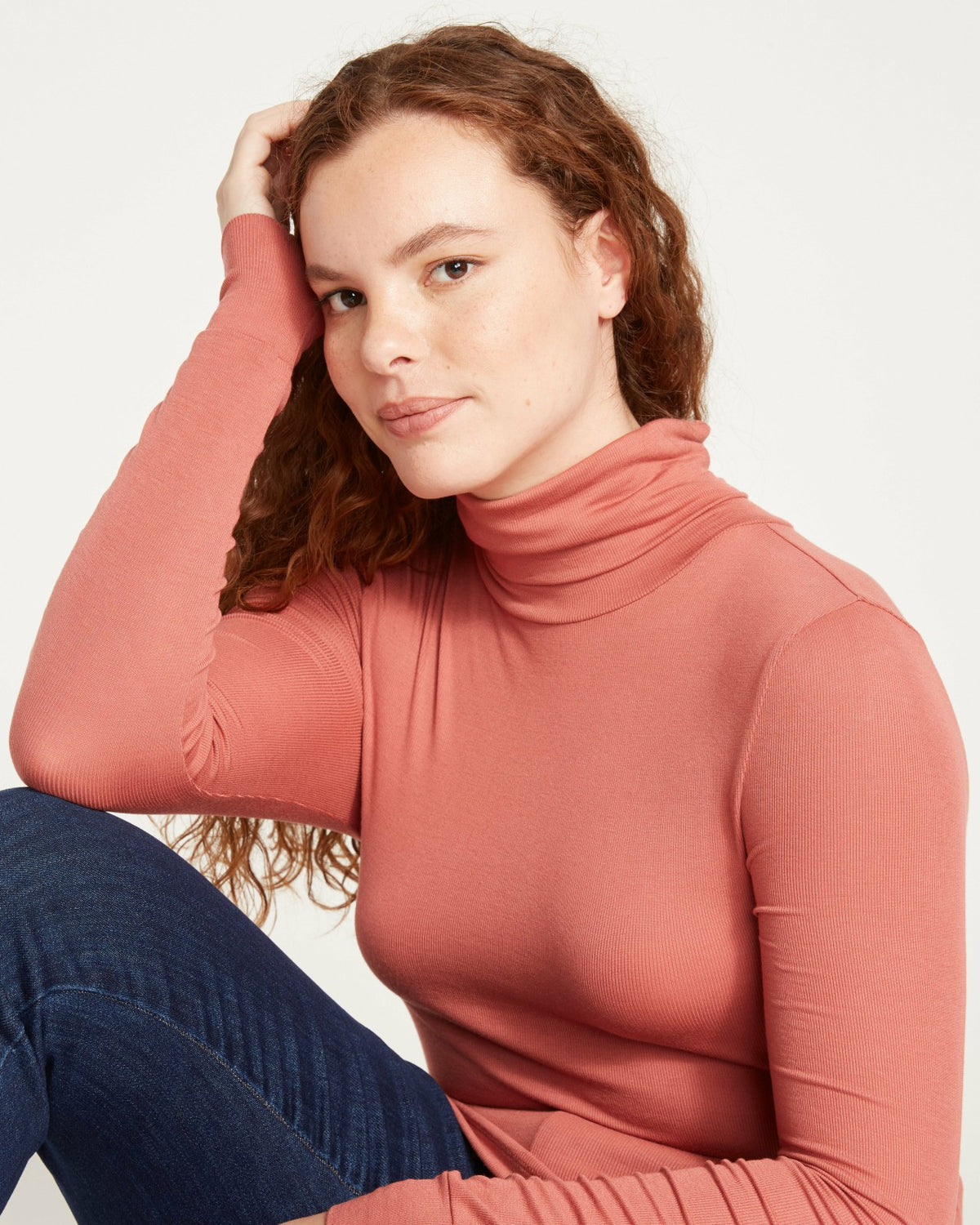 Cloud Rib Turtleneck - Terracotta | Universal Standard
