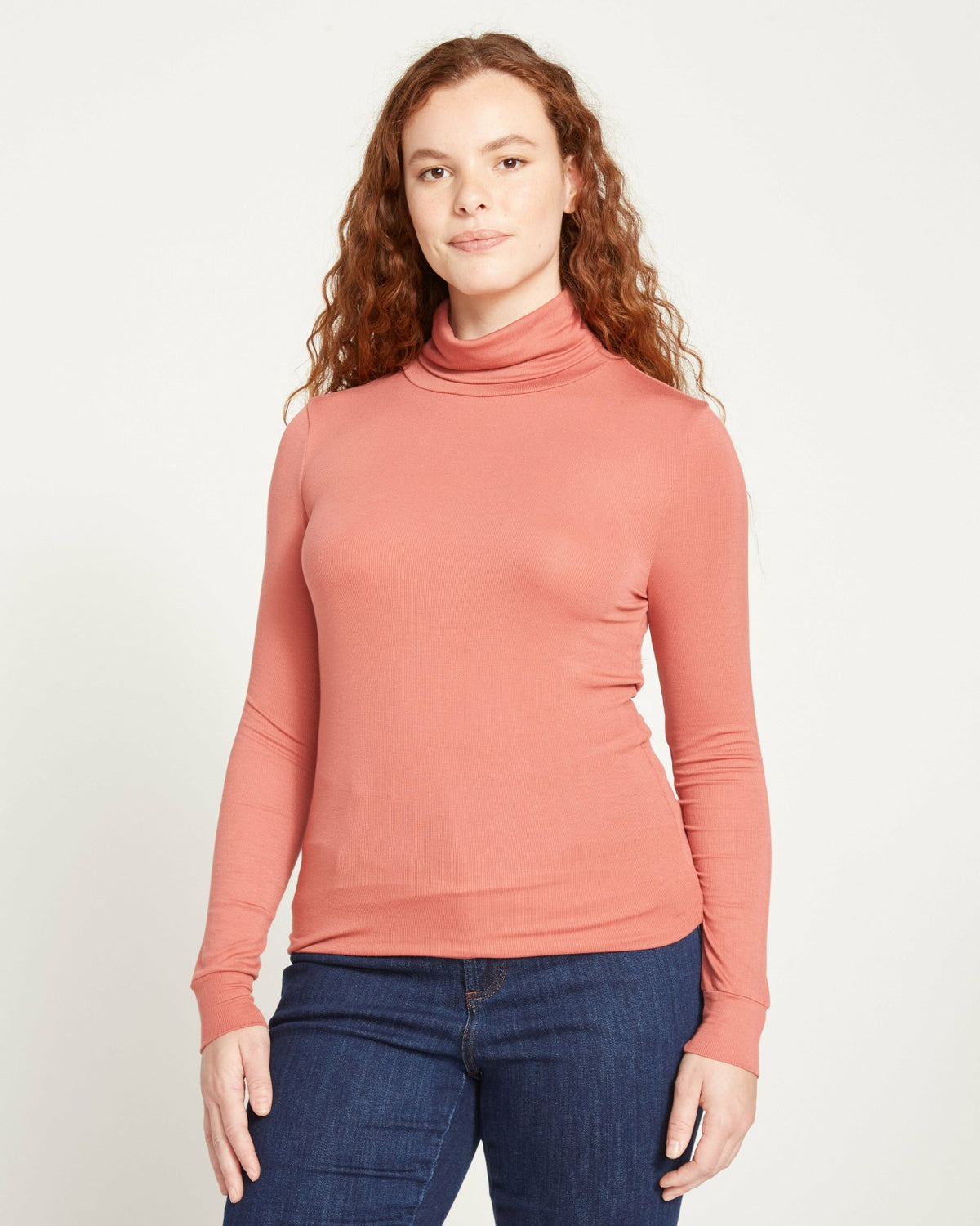 Cloud Rib Turtleneck - Terracotta | Universal Standard