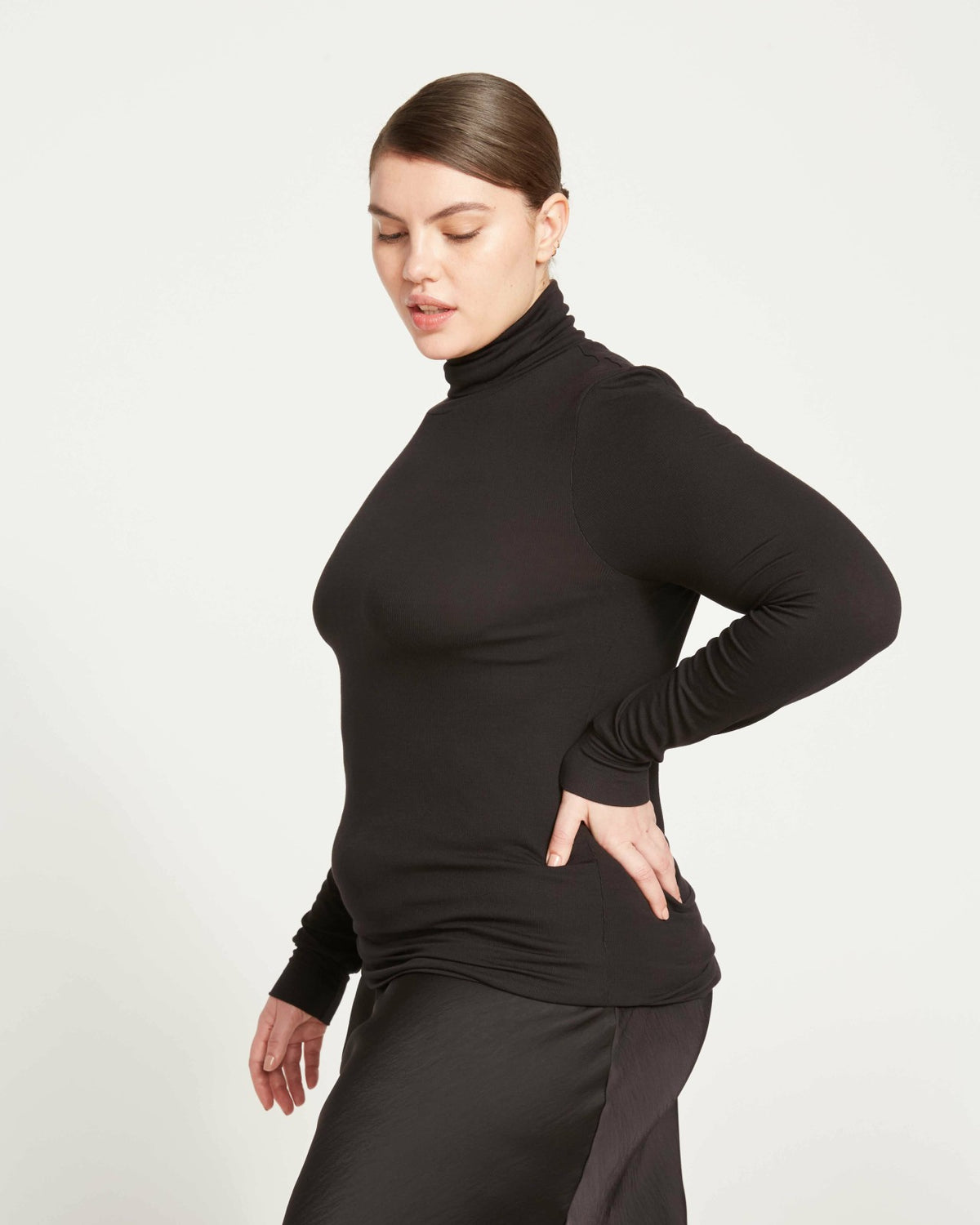 Cloud Rib Turtleneck - Black | Universal Standard