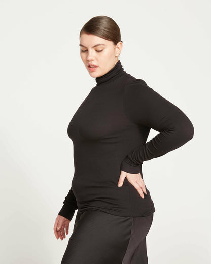Cloud Rib Turtleneck - Black | Universal Standard