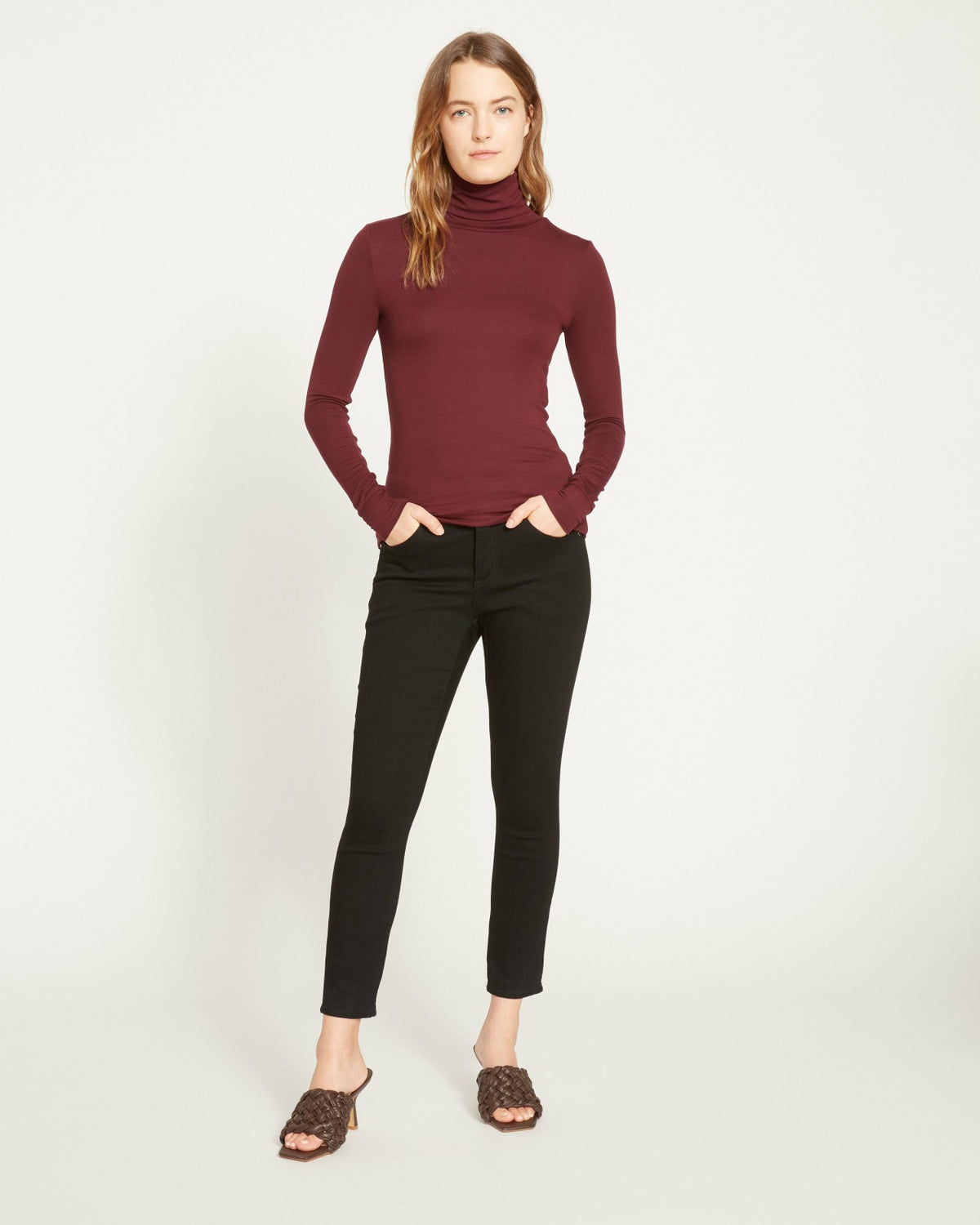 Cloud Rib Turtleneck - Black Cherry | Universal Standard