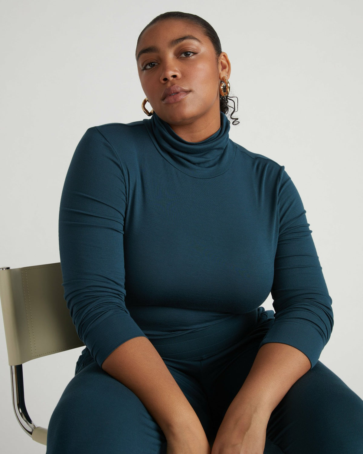 Cloud Rib Turtleneck - Deep Sea | Universal Standard