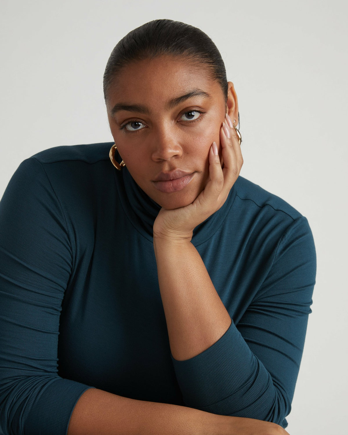 Cloud Rib Turtleneck - Deep Sea | Universal Standard
