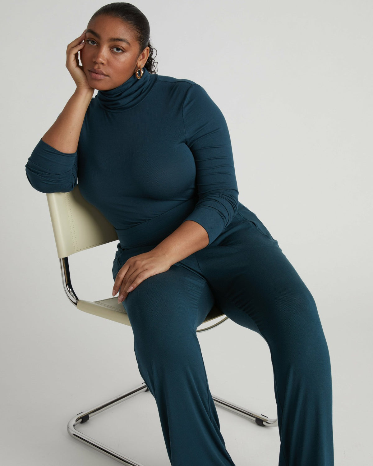 Cloud Rib Turtleneck - Deep Sea | Universal Standard