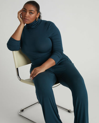 Cloud Rib Turtleneck - Deep Sea | Universal Standard