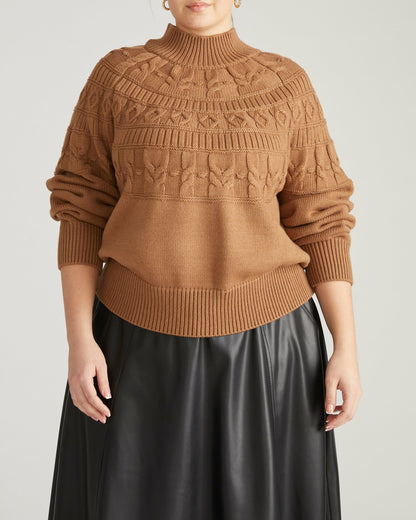 Safiya Cable Knit Sweater - Classic Camel | Universal Standard
