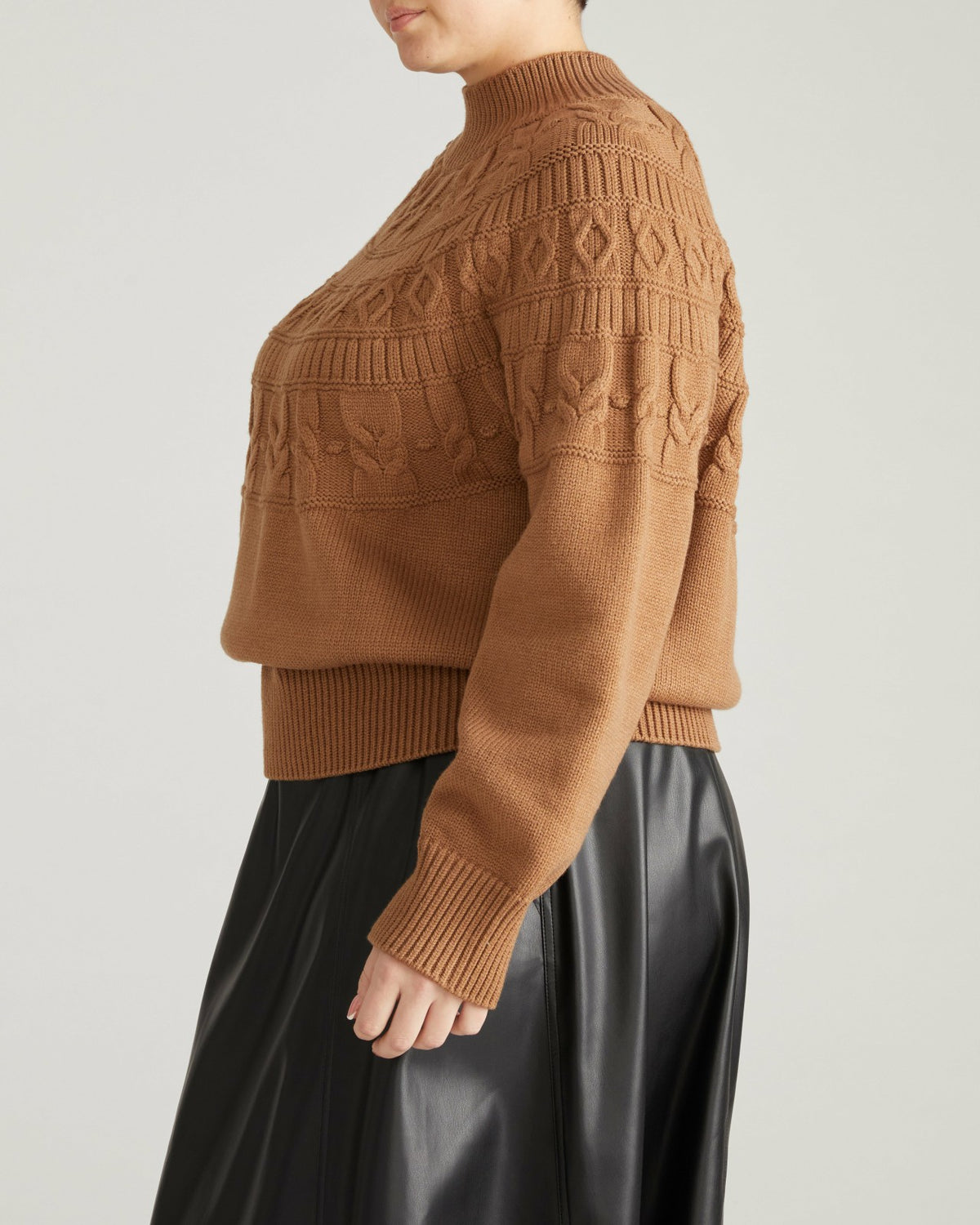 Safiya Cable Knit Sweater - Classic Camel | Universal Standard