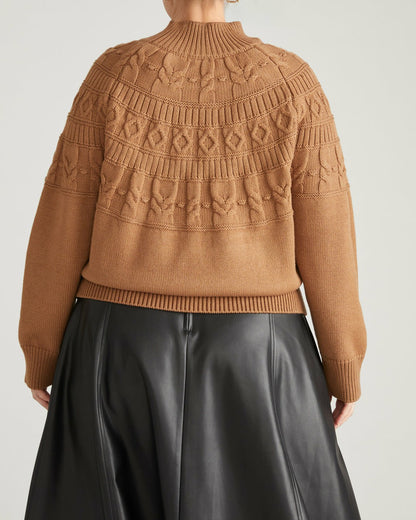 Safiya Cable Knit Sweater - Classic Camel | Universal Standard