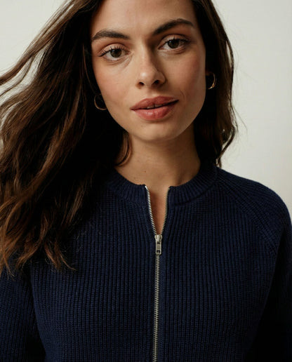 Better-Than-Wool Zip Cardigan - Midnight | Universal Standard