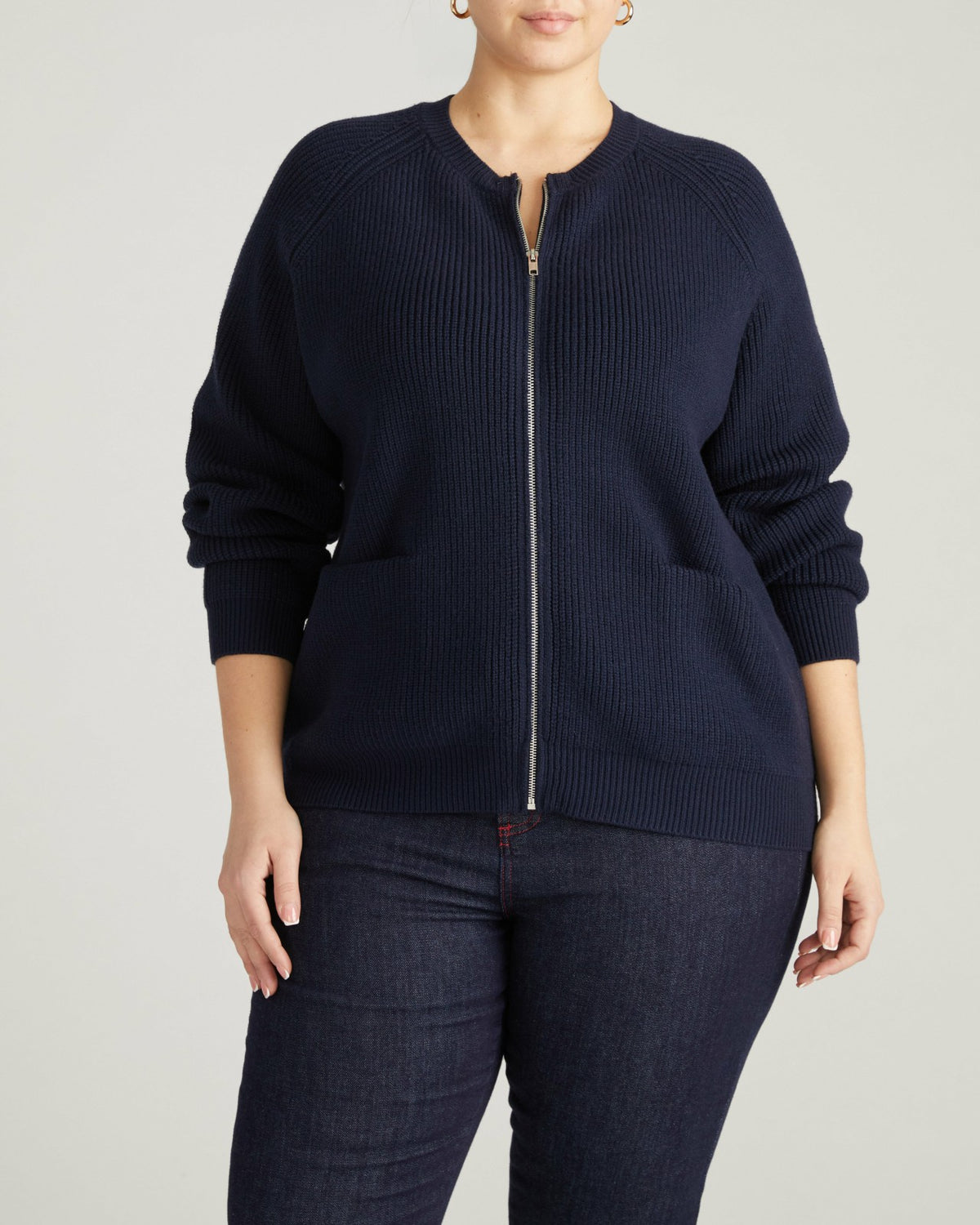 Better-Than-Wool Zip Cardigan - Midnight | Universal Standard