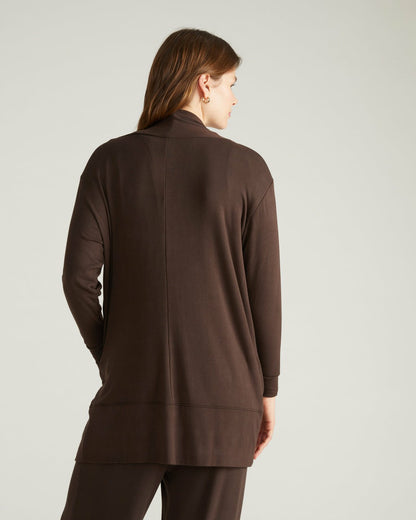 TravelKnit Minimalist Cardigan - Espresso | Universal Standard
