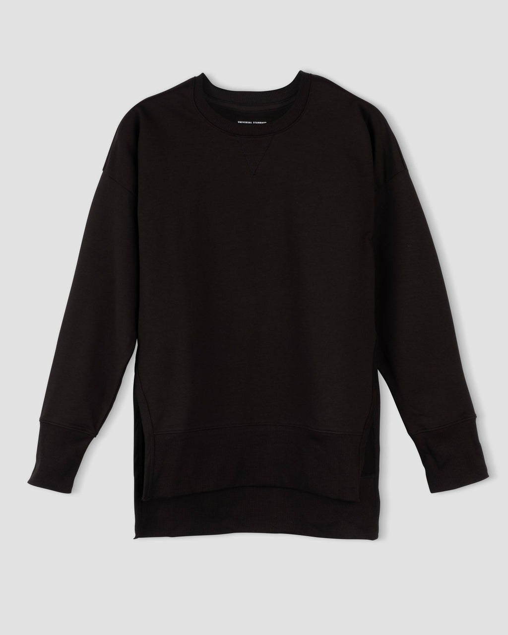 Fiona Side Slit Sweatshirt - Black | Universal Standard