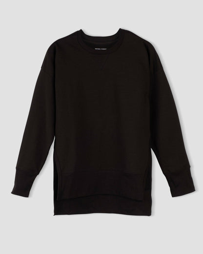 Fiona Side Slit Sweatshirt - Black | Universal Standard