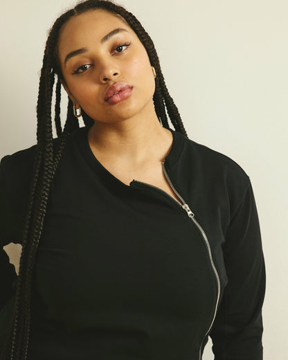 Meridien Zip Sweatshirt - Black | Universal Standard