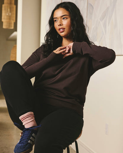 Lauren Classic Sweatshirt - Deep Brown | Universal Standard
