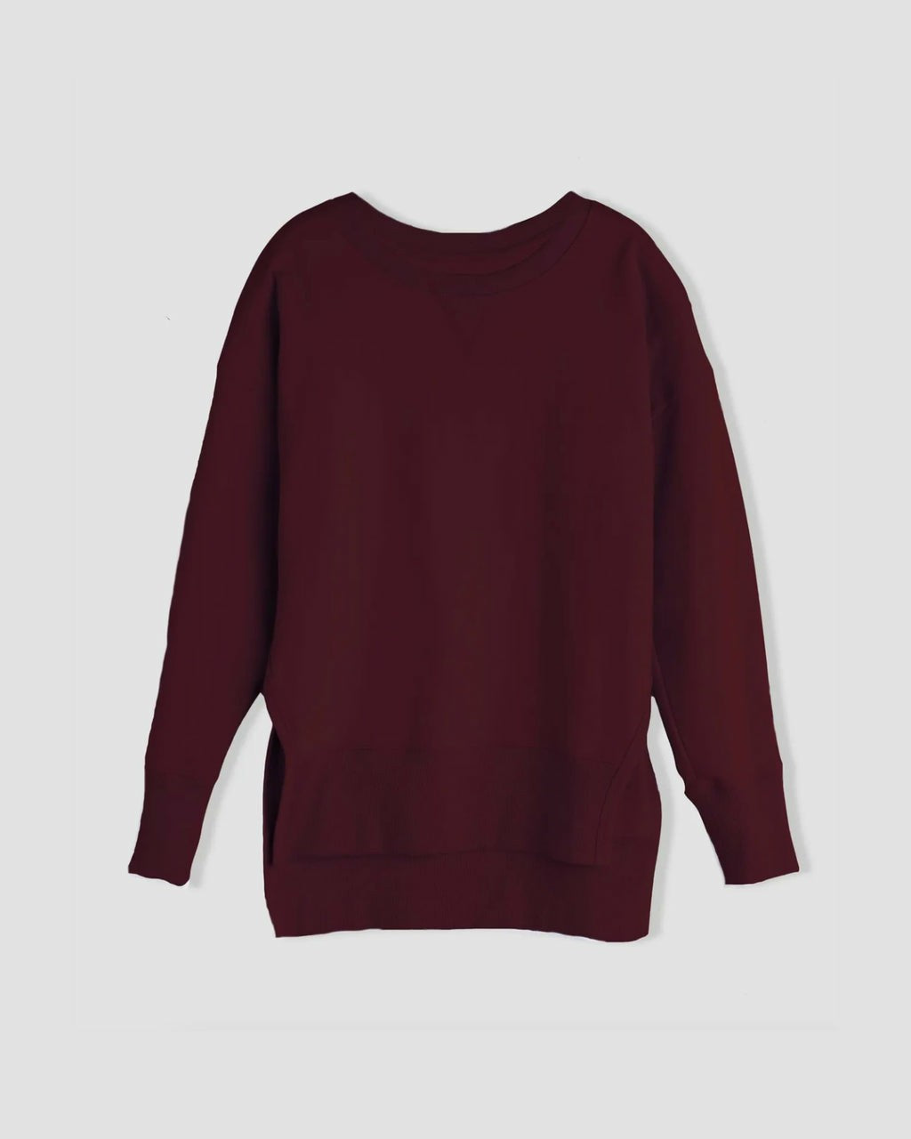 Fiona Side Slit Sweatshirt - Black Cherry | Universal Standard