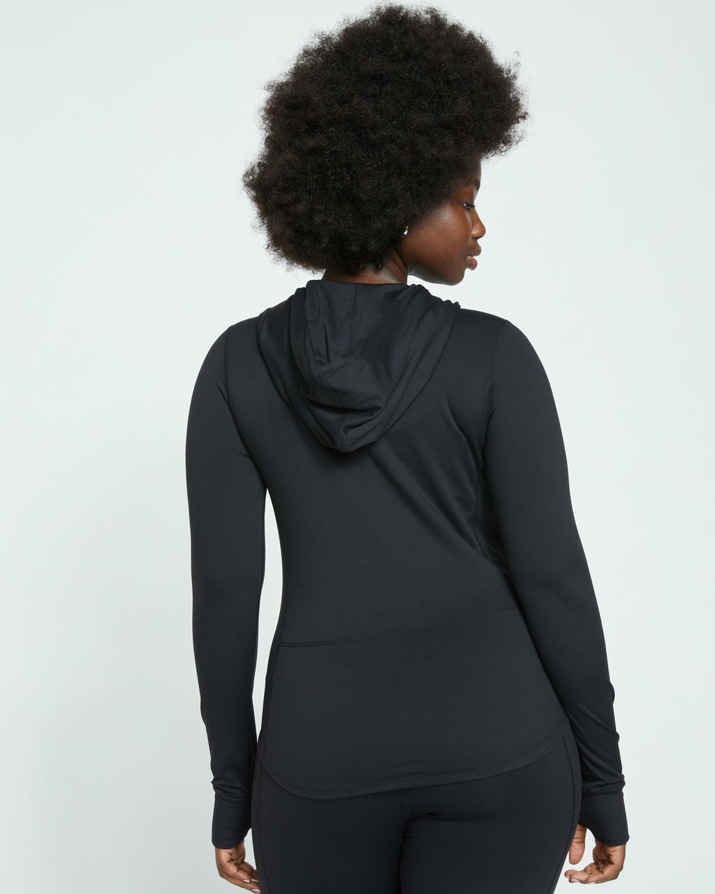 Next-to-Naked Hooded Zip Jacket - Black | Universal Standard