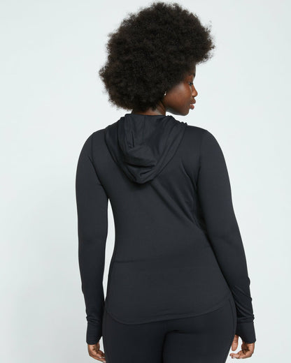 Next-to-Naked Hooded Zip Jacket - Black | Universal Standard