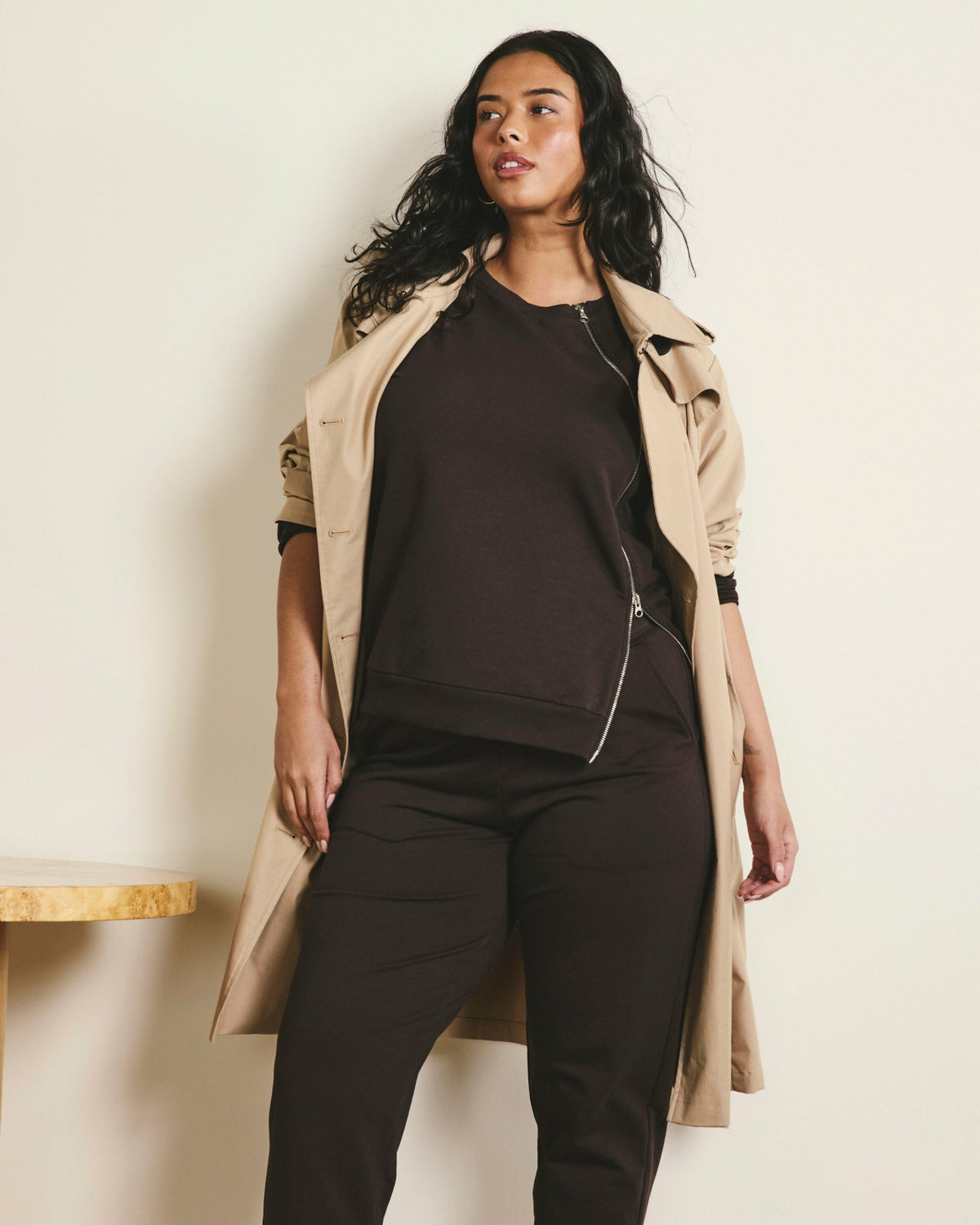 Meridien Zip Sweatshirt - Deep Brown | Universal Standard
