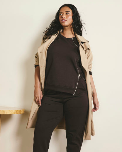Meridien Zip Sweatshirt - Deep Brown | Universal Standard
