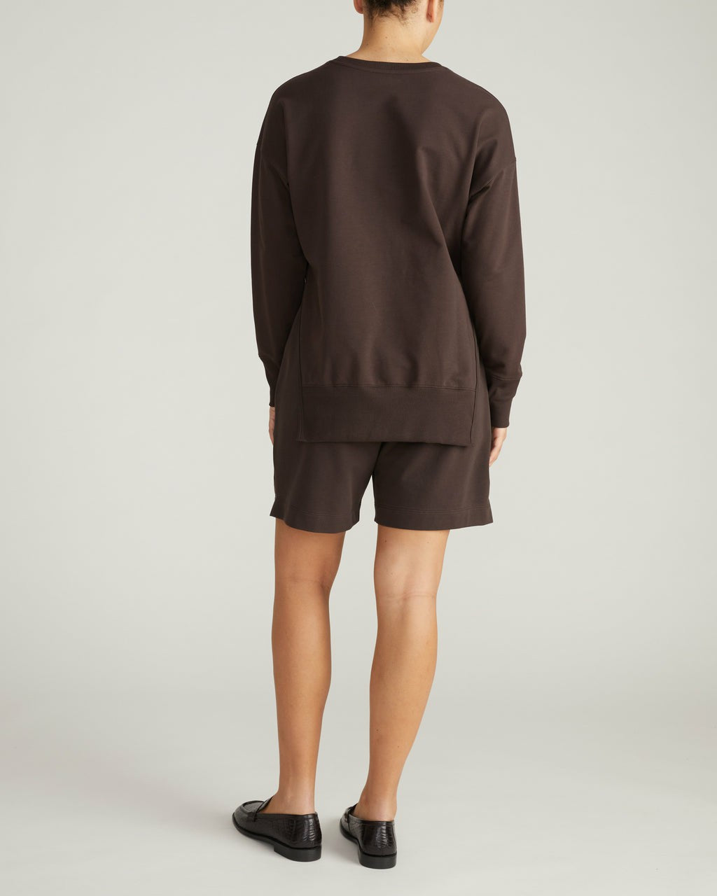 Fiona Side Slit Sweatshirt - Deep Brown | Universal Standard