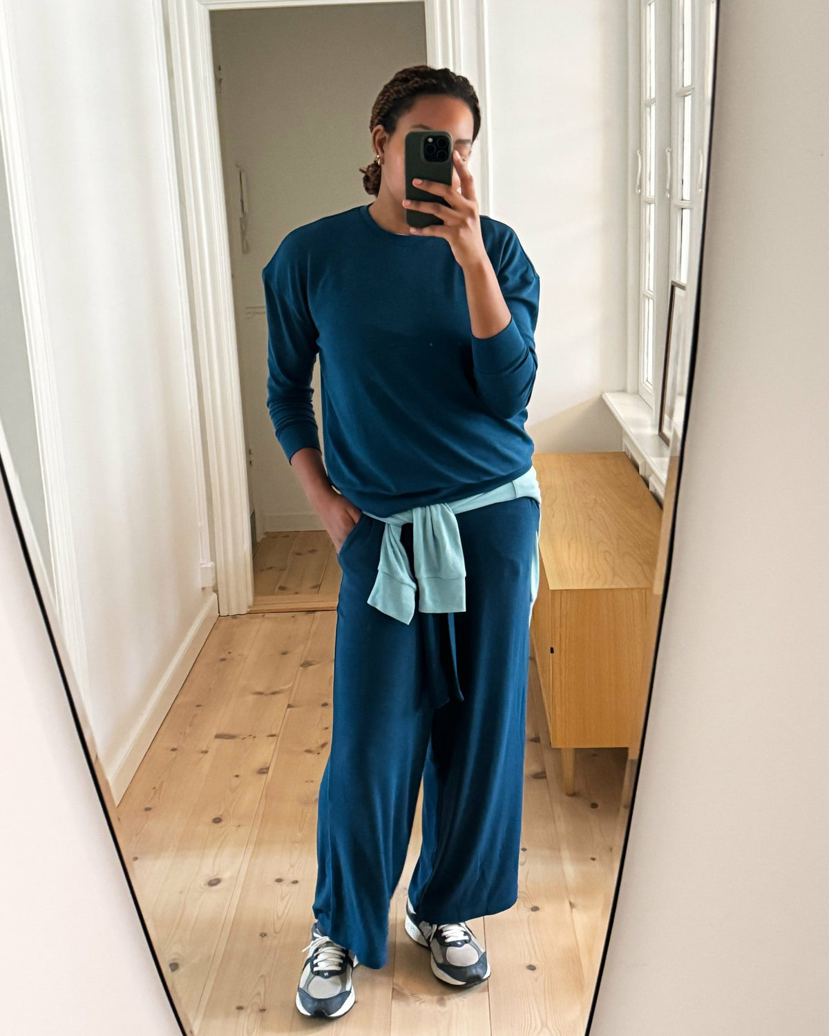TravelKnit Sweatshirt - Blue Teal | Universal Standard