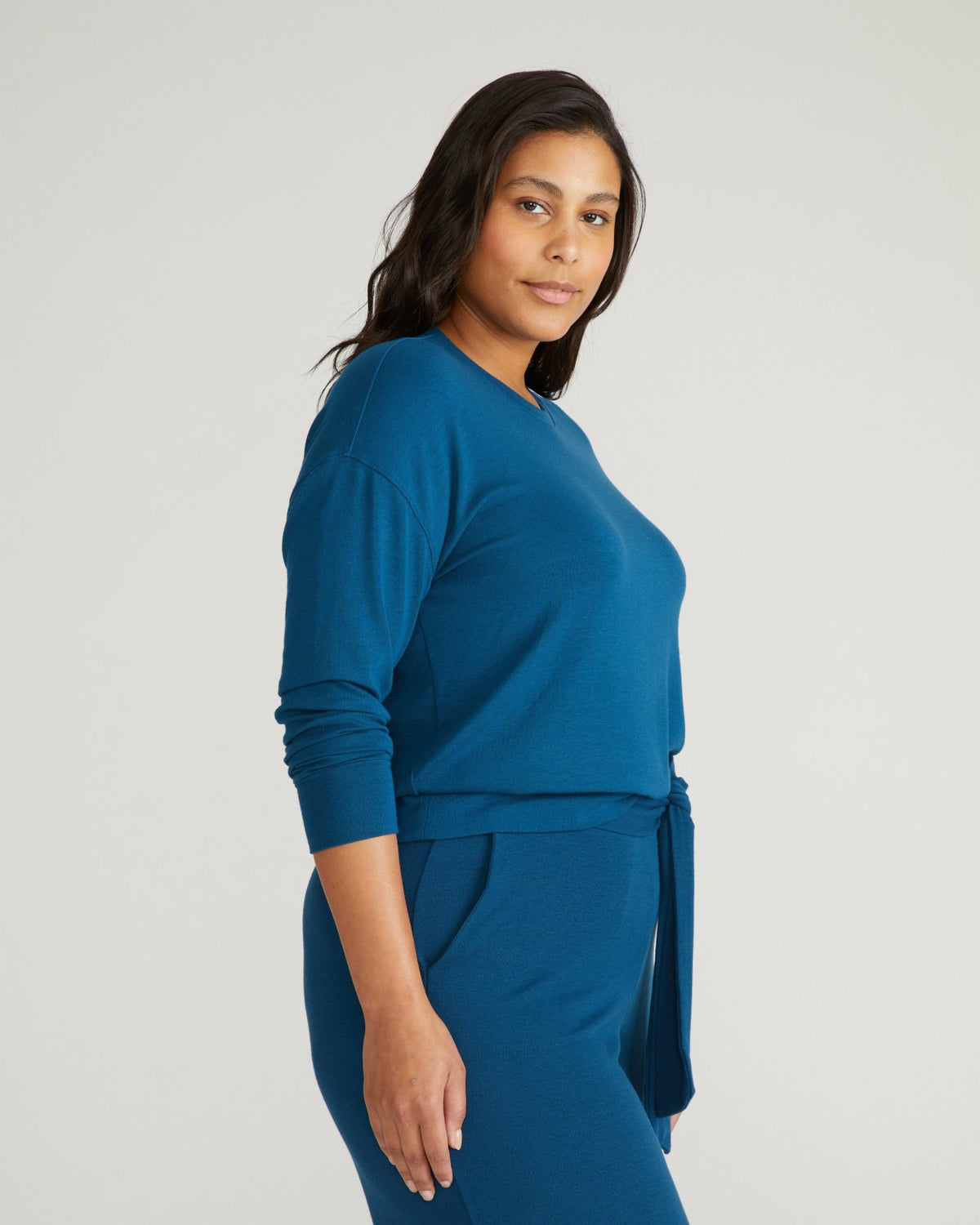 TravelKnit Sweatshirt - Blue Teal | Universal Standard