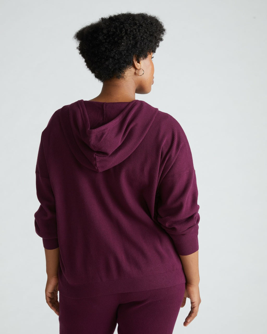 Knitted Mila Zip Hoodie - Acai | Universal Standard
