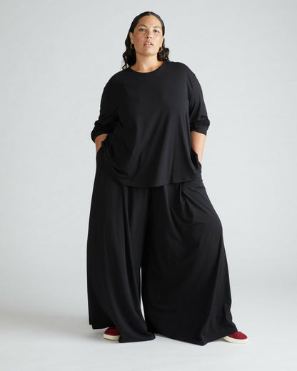 Pina Long Sleeve Lounge Tee - Black | Universal Standard