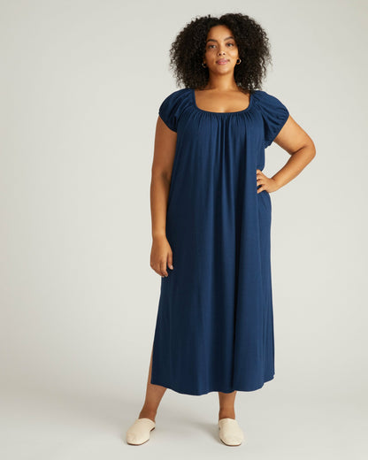 Lilian Long Sleep Dress - Pageant Blue | Universal Standard