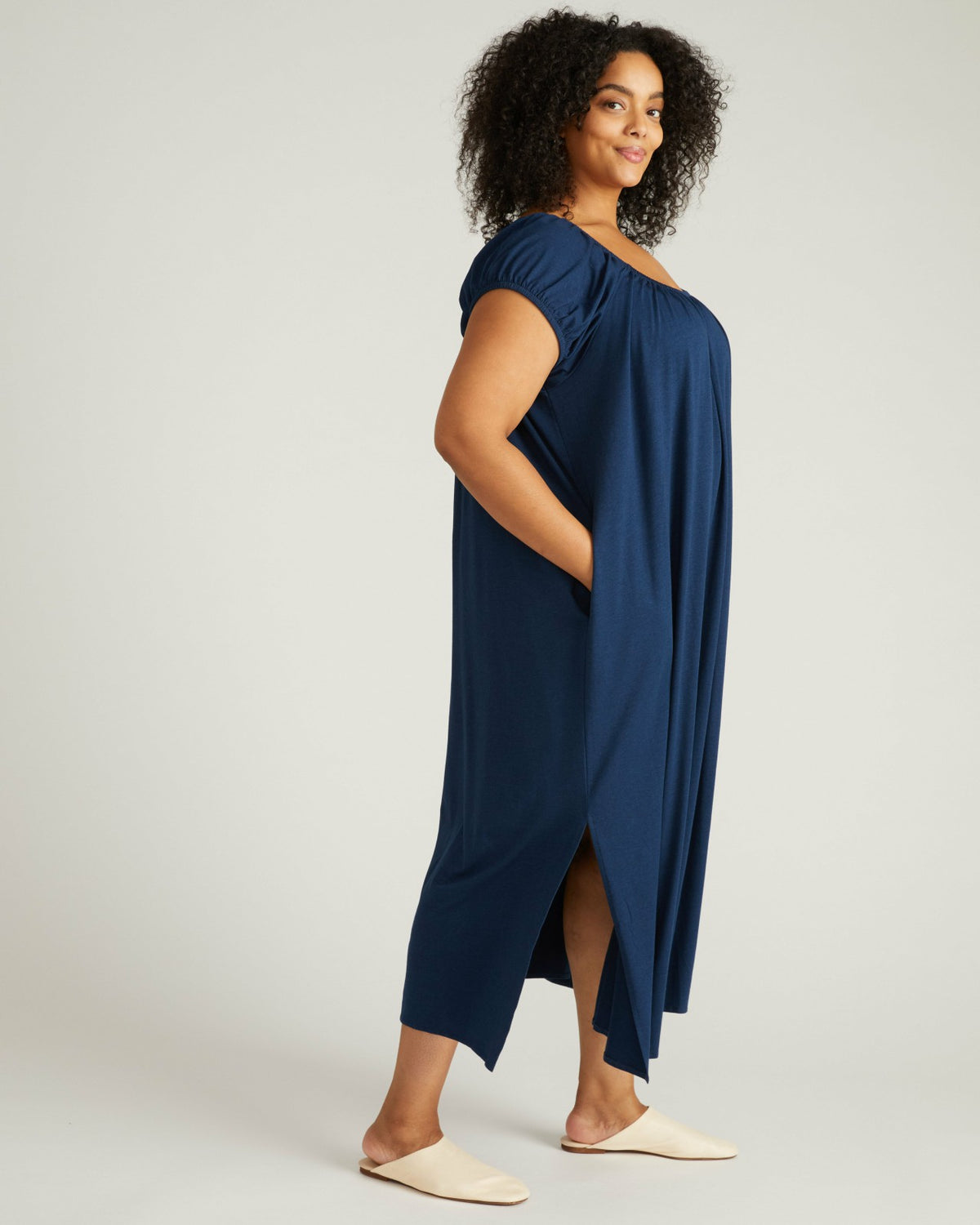 Lilian Long Sleep Dress - Pageant Blue | Universal Standard