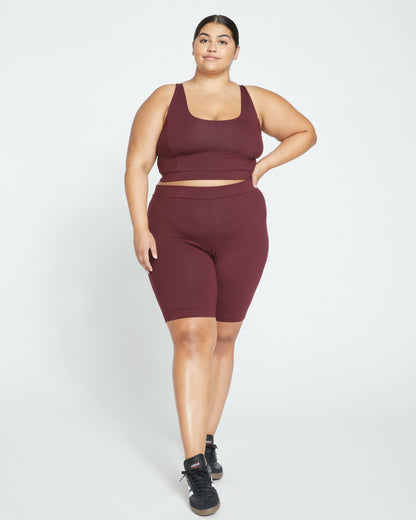 Roya Bike Shorts - Black Cherry | Universal Standard