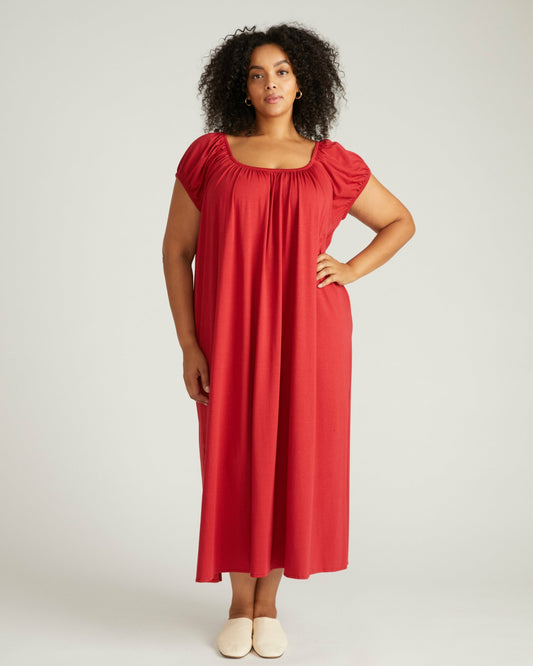 Lilian Long Sleep Dress - Raspberry | Universal Standard