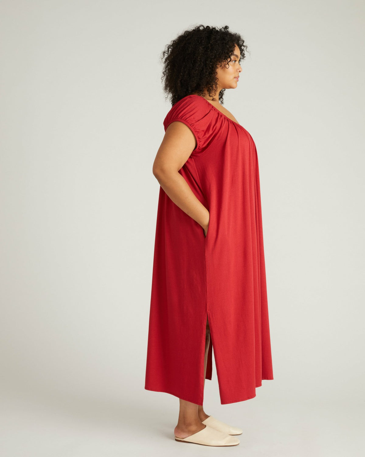 Lilian Long Sleep Dress - Raspberry | Universal Standard