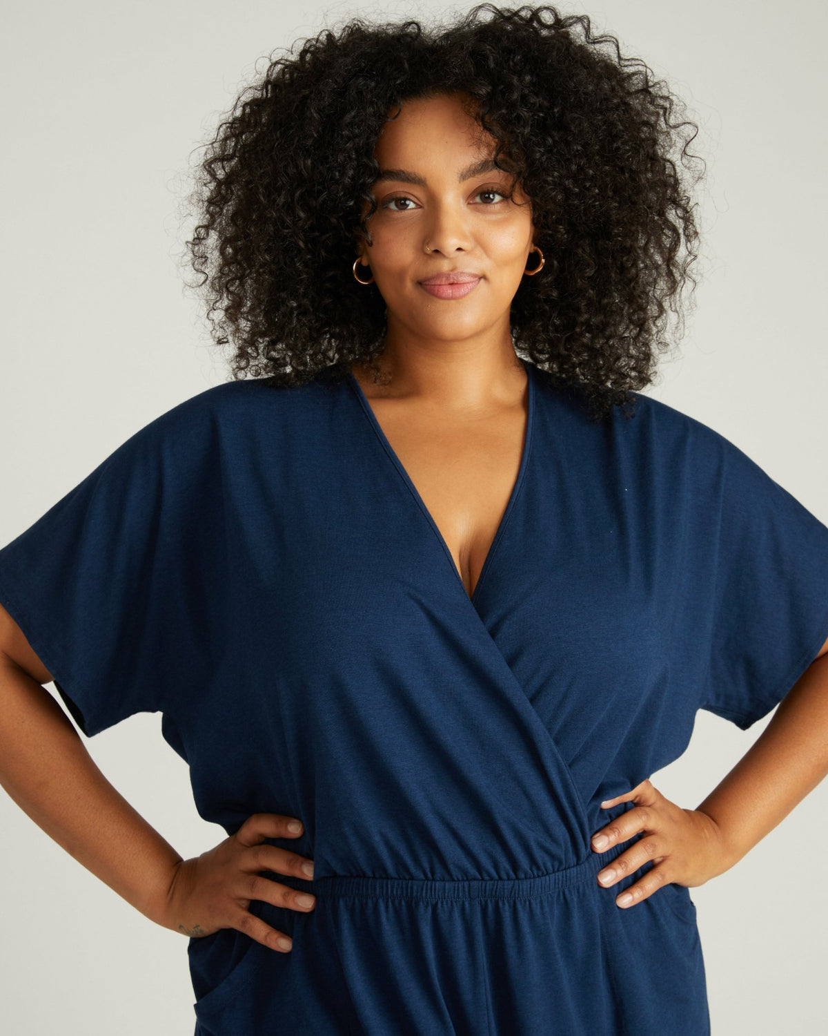 Nora Cross Front Romper - Pageant Blue | Universal Standard