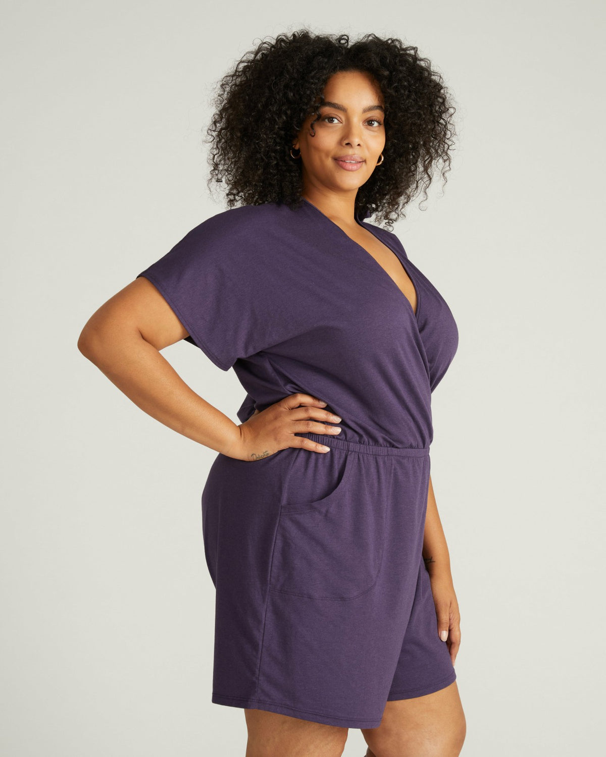 Nora Cross Front Romper - Anthracite | Universal Standard