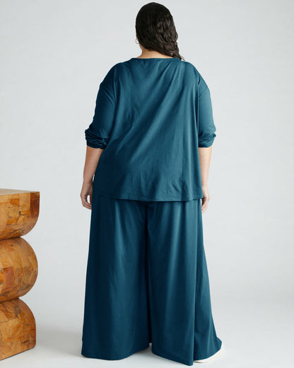 Isadora Wide Leg Lounge Pants - Deep Sea | Universal Standard