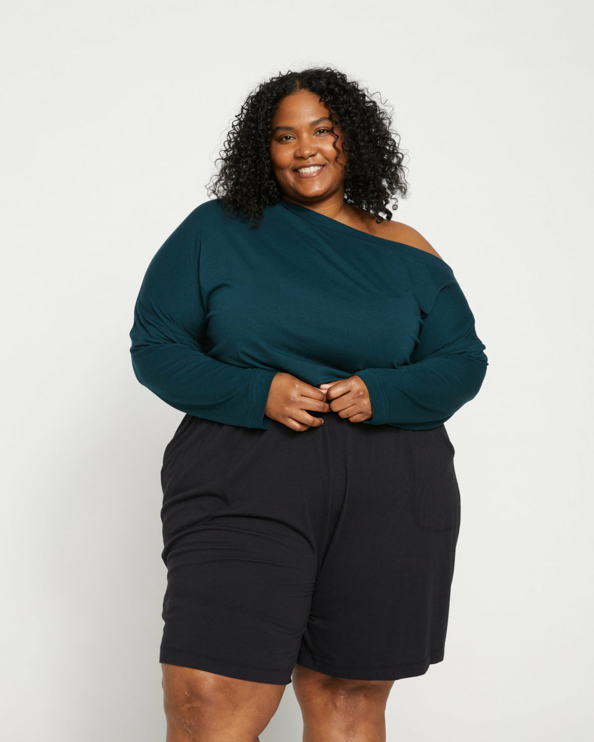 UltimateS Lorelai Lounge Shorts - Black | Universal Standard